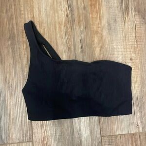 Lululemon Ribbed Nulu Asymmetrical Yoga Bra